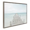 28" X 38" Sylvie Wooden Pier On Beach Framed Canvas Gray - Kate & Laurel All Things Decor -Finest Home Decoration GUEST b4254fe4 de4d 4d78 bb3d c3b7efa804e7