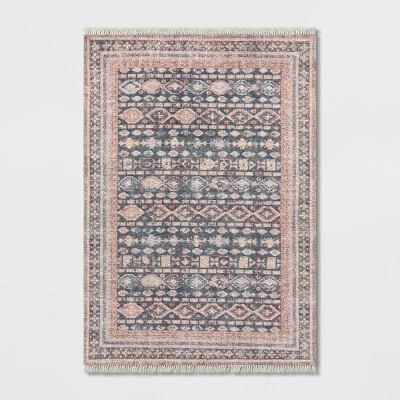 Alexandra Floral Printed Border Persian Rug Blush - Opalhouse™ 7 Alexandra Floral Printed Border Persian Rug Blush - Opalhouse™ - Image 5