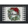 Briarwood Lane Winter Wreath Welcome Doormat Checkered Indoor Out -Finest Home Decoration GUEST b65f313b b3ca 4b82 946f 2fbad041524b