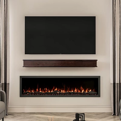 Modern Ember Muirwood Maple Wood Fireplace Mantel Shelf | Elegant Transitional Design With Symmetrical Top & Bottom Molding - Wall Mounted 4 Modern Ember Muirwood Maple Wood Fireplace Mantel Shelf | Elegant Transitional Design With Symmetrical Top & Bottom Molding - Wall Mounted - Image 2