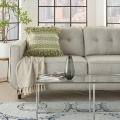 20"x20" Oversize Life Styles Criss Cross Stitched Square Throw Pillow - Mina Victory -Finest Home Decoration GUEST b9322b2f a61e 45a3 9e1e 310954f74525