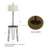 Hastings Home Floor Lamp With Table, Shelves, USB Port And Hairpin Legs