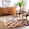 Takisha Triangle Area Rug White - NuLOOM