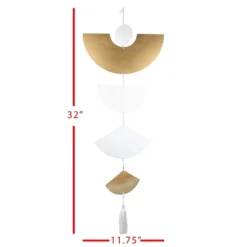 Geo Fan Shapes Wall Hanging Metal & Rope - Foreside Home & Garden -Finest Home Decoration GUEST bb3a1cff 93be 4a8d 98fe 256c10e6d5e3