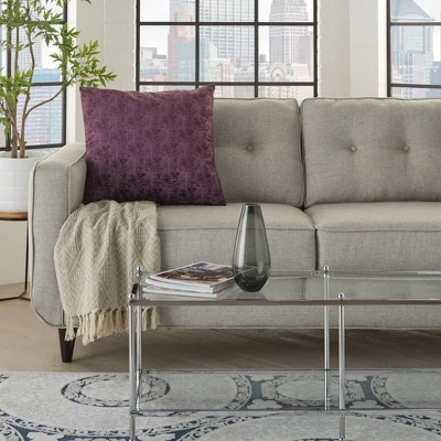 Life Styles Erased Velvet Throw Pillow - Mina Victory 4 Life Styles Erased Velvet Throw Pillow - Mina Victory - Image 3