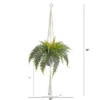 Nearly Natural 25-in Fern Hanging Artificial Plant In Decorative Basket -Finest Home Decoration GUEST bbf5f6ba 1ccf 43f7 840b 80bd0c481e6a