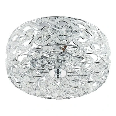 11.5" Olivia Semi-Flush Mount Pendant Metallic Silver - River Of Goods 12 11.5" Olivia Semi-Flush Mount Pendant Metallic Silver - River Of Goods - Image 10