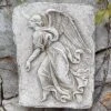 Roman 15" Gray Left Facing Angel Outdoor Garden Wall Plaque -Finest Home Decoration GUEST bcb8bbd1 ff4e 4ea4 892f 382157d7acc0