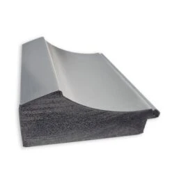 30" X 66" Non-Beveled Peak Polished Nickel Full Length Floor Leaner Mirror - Amanti Art