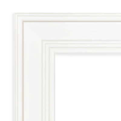 44" X 33" Non-Beveled Ridge White Wall Mirror - Amanti Art 4 44" X 33" Non-Beveled Ridge White Wall Mirror - Amanti Art - Image 2