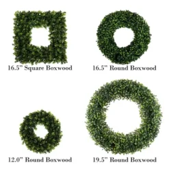 Nature Spring UV-Resistant Artificial Boxwood Wreath - 12" -Finest Home Decoration GUEST bf74a16b 2e45 4282 ab2f b3beb3224a6a