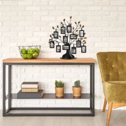 Americanflat Bronze Family Tree With Plexiglass - Hanging Picture Frames 2x3 In Black And Adjustable Ribbon Tassels -Finest Home Decoration GUEST c0467e48 ba36 469a abcd 91040bf442be