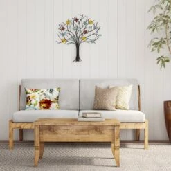 Tree Of Life Butterfly Wall Art - Hand-Painted Decorative Metal Sculpture With 3D Butterflies And Leaves For Rustic And Farmhouse Homes By Lavish Home -Finest Home Decoration GUEST c2728487 71b5 4450 93d2 ad33149a565b