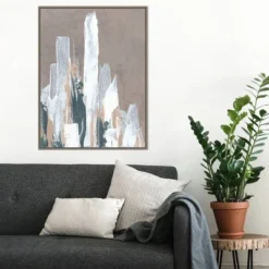 22" X 30" Shape Of Form II By JL Design Framed Canvas Wall Art Gray Wash - Amanti Art -Finest Home Decoration GUEST c3d38387 c009 4635 a69b eaa4ba76d635