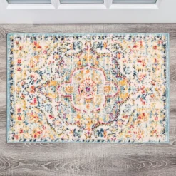 World Rug Gallery Distressed Vintage Bohemian Area Rug