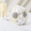 Sparkle And Bash Satin Artificial Rose Rhinestone Brooch Bouquet, Faux Fake Flowers For Wedding, Decorations & Quinceanera, Ivory, 8.5 In -Finest Home Decoration GUEST c4e139f9 8ae3 4ca1 bb59 62fe12640d5f
