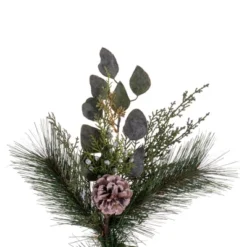 Vickerman 30" Artificial Long Leaf Pine With Seeded Cedar, Eucalyptus Foliage, And Pinecones Wreath