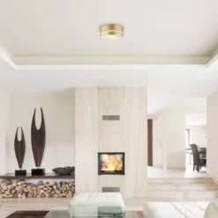 Globe Electric Aurora 2-Light Soft Gold Flush Mount Ceiling Light With Inner Frosted Shade - Novogratz X Globe -Finest Home Decoration GUEST c56af122 087d 4310 a21c 0d45c5f1f0d7