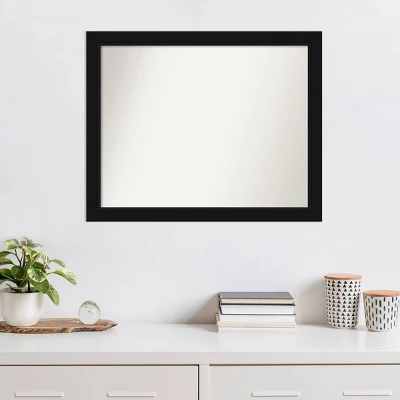 31" X 25" Non-Beveled Avon Black Wall Mirror - Amanti Art 8 31" X 25" Non-Beveled Avon Black Wall Mirror - Amanti Art - Image 6