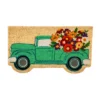 Evergreen Mint Flower Truck Shaped Coir Mat -Finest Home Decoration GUEST c601badd f4ba 4c66 af5f ca63fc770db1
