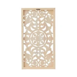 Wood Floral Intricately Carved Wall Decor Brown - Olivia & May 10 Wood Floral Intricately Carved Wall Decor Brown - Olivia & May -Finest Home Decoration GUEST c626bdee 579c 44f4 881f 9759686aa1cd