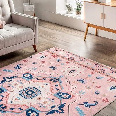 NuLOOM Roxanna Machine Washable Boho Floral Area Rug 10 NuLOOM Roxanna Machine Washable Boho Floral Area Rug - Image 8
