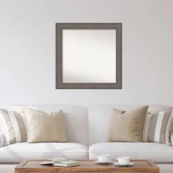 31" X 31" Non-Beveled Country Barn Wood Wall Mirror - Amanti Art -Finest Home Decoration GUEST c72c85b9 864e 4988 b222 c76cac9f360c