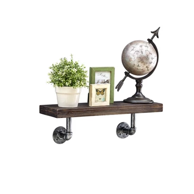 23.5" X 7.3" Industrial Pipe Wall Shelf - Danya B. 10 23.5" X 7.3" Industrial Pipe Wall Shelf - Danya B. - Image 8
