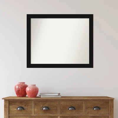 31" X 25" Non-Beveled Avon Black Wall Mirror - Amanti Art 9 31" X 25" Non-Beveled Avon Black Wall Mirror - Amanti Art - Image 7