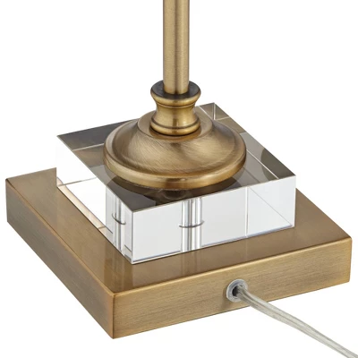 Regency Hill Julia 29 1/2" Tall Skinny Buffet Traditional End Table Lamps Set Of 2 Gold Clear Crystal Metal Living Room Bedroom Bedside White Shade 7 Regency Hill Julia 29 1/2" Tall Skinny Buffet Traditional End Table Lamps Set Of 2 Gold Clear Crystal Metal Living Room Bedroom Bedside White Shade - Image 5