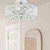11.5" Olivia Semi-Flush Mount Pendant Metallic Silver - River Of Goods 2 11.5" Olivia Semi-Flush Mount Pendant Metallic Silver - River Of Goods -Finest Home Decoration GUEST c9b604da bc6f 4dff bd98 1b6862ddb2b1