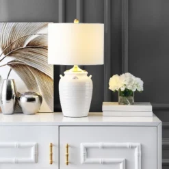 Lener Table Lamp - Ivory - Safavieh -Finest Home Decoration GUEST cac09e45 9b1c 45b5 948e b3631ddc5ca3