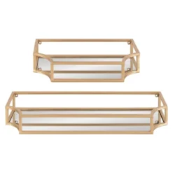 2pc Ciel Metal Wall Shelf Set - Kate & Laurel All Things Decor