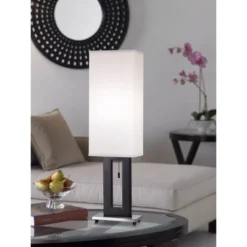 360 Lighting Floating Rectangle Modern Table Lamp 30" Tall Black Metal Open Frame White Fabric Box Shade For Bedroom Living Room Bedside Nightstand 12 360 Lighting Floating Rectangle Modern Table Lamp 30" Tall Black Metal Open Frame White Fabric Box Shade For Bedroom Living Room Bedside Nightstand -Finest Home Decoration GUEST cba23614 a153 450b 8727 52b72230fe59