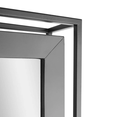 19" X 30.7" Metal Swivel Decorative Wall Mirror - Head West 7 19" X 30.7" Metal Swivel Decorative Wall Mirror - Head West - Image 5