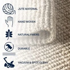 Hiro Hand Woven Chunky Jute Area Rug - JONATHAN Y -Finest Home Decoration GUEST ccb83069 211f 484c 9e6c f0979a47e73d