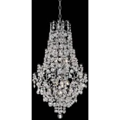 Vienna Full Spectrum Marilyn Chrome Pendant Chandelier 18 1/4" Wide Modern Clear Crystal 5-Light Fixture For Dining Room House Foyer Kitchen Island -Finest Home Decoration GUEST ccc855d9 96f2 4055 911d 82b2d900e939