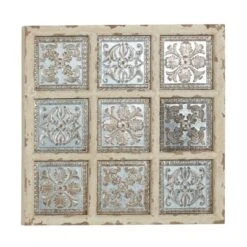 Metal Scroll Wall Decor With Embossed Details Beige - Olivia & May -Finest Home Decoration GUEST ccf7b336 67cf 4d5d a4bf 565a48f21236
