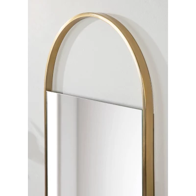 16" X 48" Nobles Framed Capsule Decorative Wall Mirror Gold - Kate & Laurel All Things Decor 7 16" X 48" Nobles Framed Capsule Decorative Wall Mirror Gold - Kate & Laurel All Things Decor - Image 5
