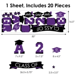 Big Dot Of Happiness Purple Class Of 2023 Graduation Party Wall Decals Set Of 20 -Finest Home Decoration GUEST ce631e1b b572 43c1 8767 0b06b1ee2364