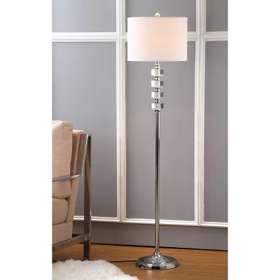 60" Lombard Street Floor Lamp Clear/Chrome (Includes CFL Light Bulb) - Safavieh 4 60" Lombard Street Floor Lamp Clear/Chrome (Includes CFL Light Bulb) - Safavieh - Image 2