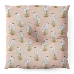 CoastL Studio Crane Peach Square Floor Pillow - Deny Desings