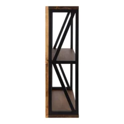 25" X 28" Rigby Wood Decorative Wall Shelf Rustic Brown/Black - Kate & Laurel All Things Decor -Finest Home Decoration GUEST cfe91633 153a 42e2 aa07 f9fa48728888