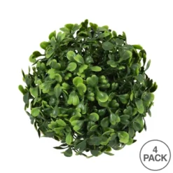 Vickerman 5" Artificial Mini Button Leaf Ball UV, Set Of 4 -Finest Home Decoration GUEST d1016013 2f91 45a7 94bf 1468706b76b8