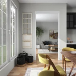 Wood Scroll Door Inspired Panel Wall Decor With Mesh Netting Cream - Olivia & May -Finest Home Decoration GUEST d1d0d702 29a5 4b8a 8f75 e8b930b36e18