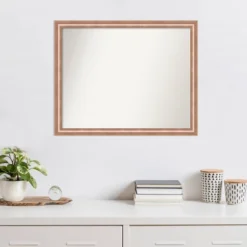 31" X 25" Non-Beveled Harmony Rose Gold Wood Wall Mirror - Amanti Art -Finest Home Decoration GUEST d36b0ef7 05a4 4c41 994e 4981a1a951bb