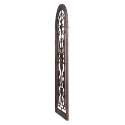 Traditional Scroll Iron Design Wood Framed Wall Art Brown - StyleCraft