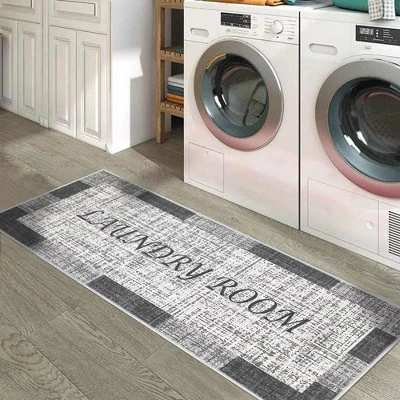 Sussexhome Non Skid Cotton Washable Laundry Room Runner Rug, 20" X 59" 3 Sussexhome Non Skid Cotton Washable Laundry Room Runner Rug, 20" X 59"
