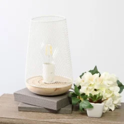 Wired Mesh Uplight Table Lamp White - Simple Designs -Finest Home Decoration GUEST d3f6dfbf f395 4907 bb0a 20ef21bb34a8
