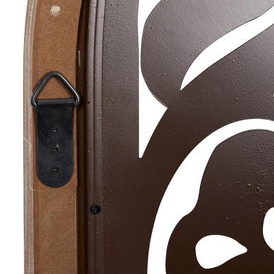 Metal Abstract Carved Design Wall Decor With Arched Frame Brown - Olivia & May 7 Metal Abstract Carved Design Wall Decor With Arched Frame Brown - Olivia & May - Image 5